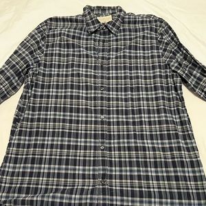 Polo Ralph Lauren Men Button Down Shirt Long Sleeve Blue/White Checked 2XL XXL